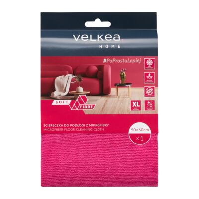 Ściereczka z mikrofibry do podłogi 60 x 50 cm czerwony