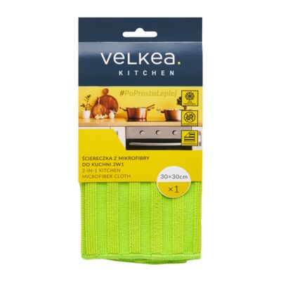Ściereczka mikrofibra kuchnia 2 w 1 30 x 30 cm zielony
