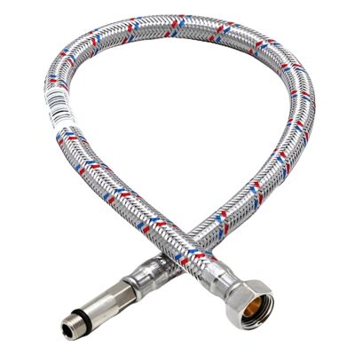 Wężyk nierdzewny 3/8" x GZ 10 mm 60 cm końcówka długa
