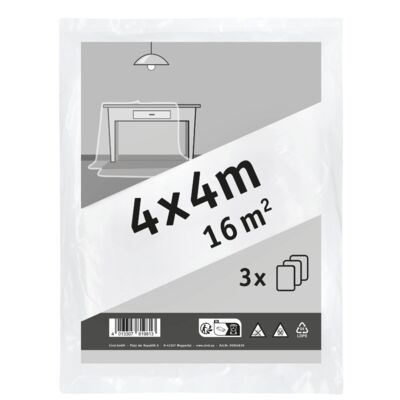 Folia malarska 4 my 4 x 4 m 3 sztuki