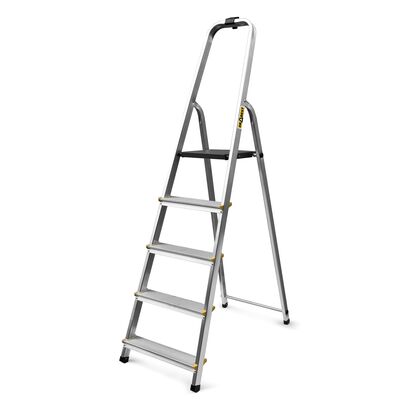 Drabina aluminiowa domowa profesjonalna 5 stopniowa 150 kg DRABEST