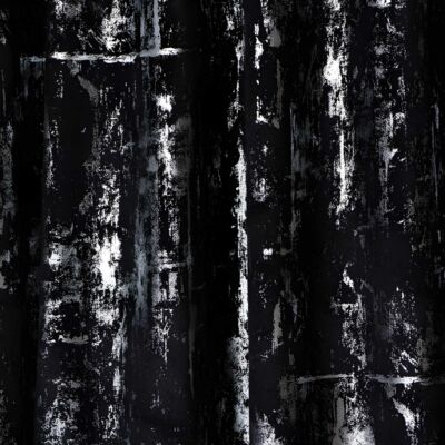 Zasłona z taśmą Dore 140 x 260 cm czarno-srebrny Splendid
