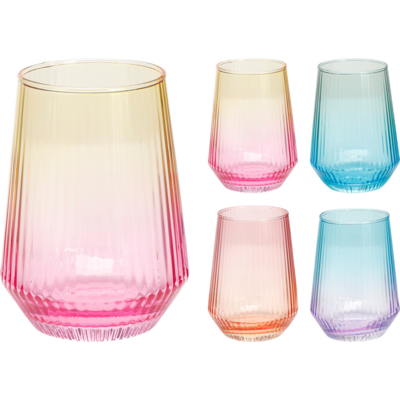 Szklanka do picia 400 ml stripe różne kolory 1 szt.
