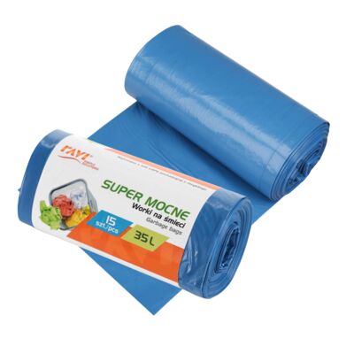 Worki na śmieci 35l 52x57cm/15szt LDPE