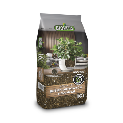 Ziemia do roślin domowych zielonych BIGOS 16 l BIOVITA