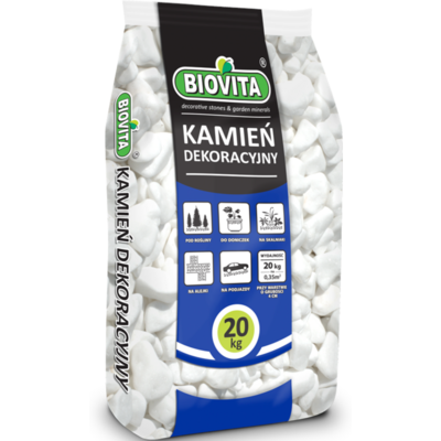Otoczak Extra White Thassos 30 - 60 mm 20 kg BIOVITA