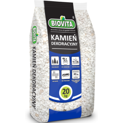 Otoczak Extra White Thassos 0 - 10 mm 20 kg BIOVITA