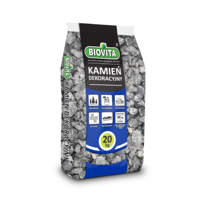 Grys czarny Bazalt 15 - 22 mm 20 kg BIOVITA