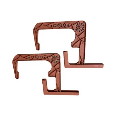 Komplet uchwytów regulowanych do skrzynki balkonowej 2 sztuki 23 x 20 cmbrązowy