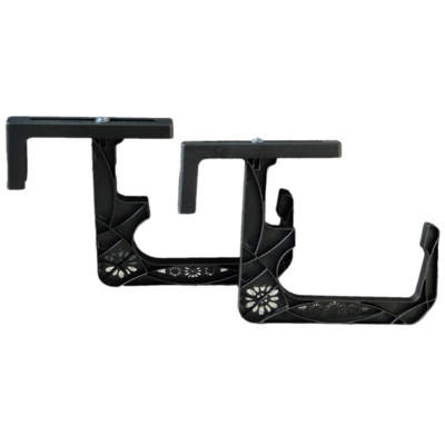 Komplet uchwytów 2 sztuki regulowanych do skrzynki balkonowej 23 x 20 cm grafitowy