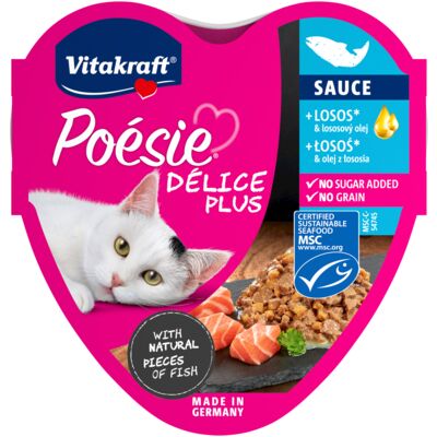 Karma mokra dla kota POESIE DELICE PLUS łosoś 85 g Vitakraft