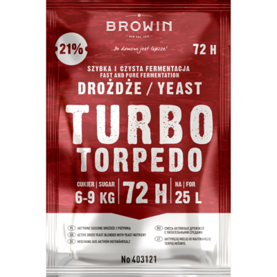 Drożdże gorzelnicze Turbo Torpedo 72h 21% 120 g
