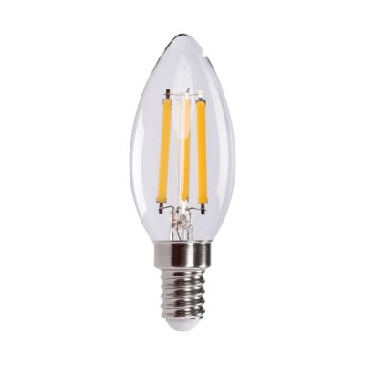Żarówka LED KB C35F 7W E14 neutralny transparentny KINGBERRY