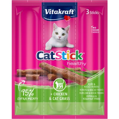 Przysmak dla kota CAT STICK MINI 3 sztuki kurczak z trawą Vitakraft