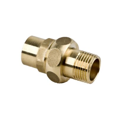 Śrubunek prosty wkrętny do wlutowania LW 18x1/2" żółty