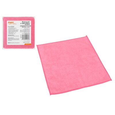 Ściereczki z mikrofibry 30 x 30 cm 5 sztuk czerwony