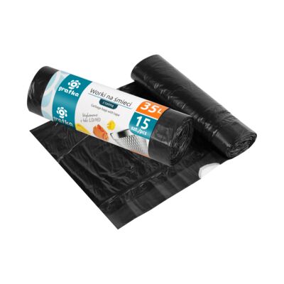 Worki na śmieci z taśmą 35 L 15 sztuk GRATKA