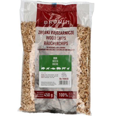 Zrębki wędzarnicze buk 450 g klasa 8 Browin