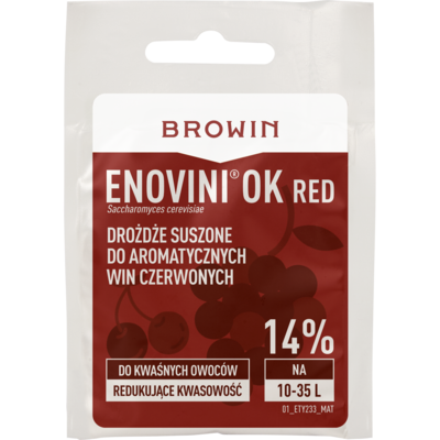 Drożdże obniżające kwasowość Enovini OK RED 7 g Browin