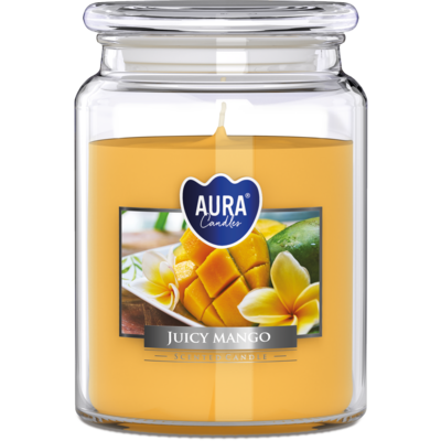 Świeca w słoiku SND99-475 100 h soczyste mango Bispol