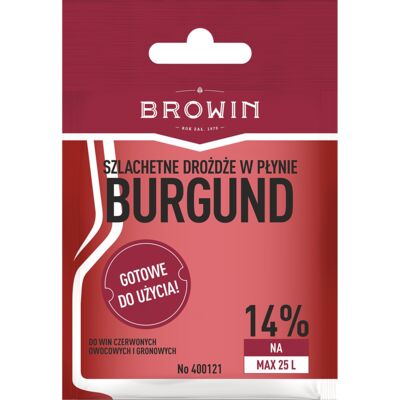 Drożdże winiarskie Burgund bez namnażania 20 ml Browin
