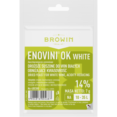 Drożdże obniżające kwasowość Enovini OK WHITE 7 g Browin