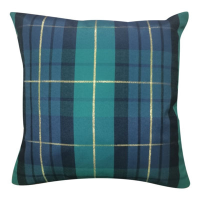 Poduszka Tartan 45 x 45 cm zielony-granatowy
