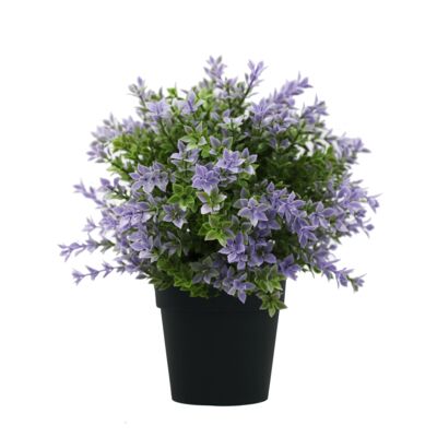 Kwiat sztuczny w doniczce fioletowy wys.20 cm