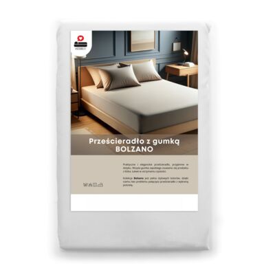 Prześcieradło Bolzano 04 160 x 200 cm z gumką biały