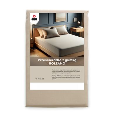 Prześcieradło Bolzano 02 160 x 200 cm z gumką beż
