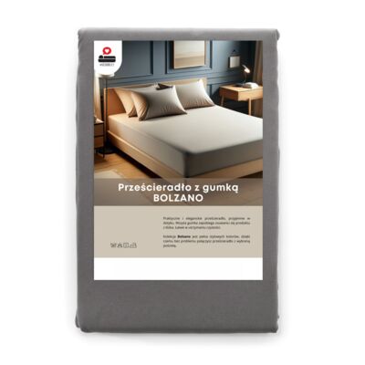 Prześcieradło Bolzano 07 160 x 200 cm z gumką szary