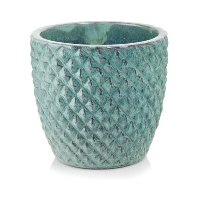 Donica ceramiczna mrozoodporna 24 cm turkus