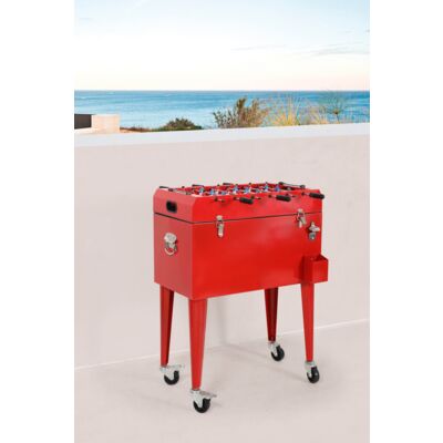 Stół piłkarzyki 69 x 37 x 94 cm czerwony