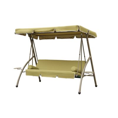 Huśtawka rozkładana z daszkiem zielona