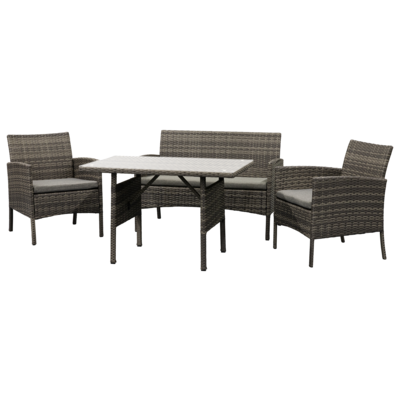 Zestaw mebli Sienna szaro-brązowy