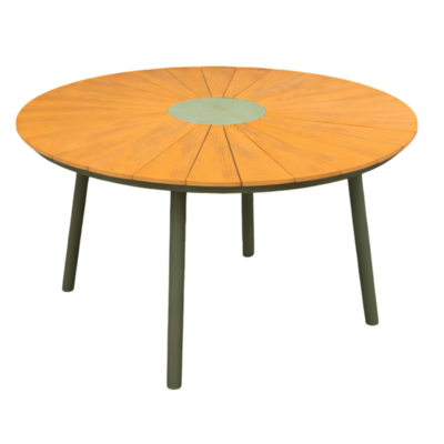 Stół okrągły Mistral 120 x 74 cm brązowo-oliwkowy