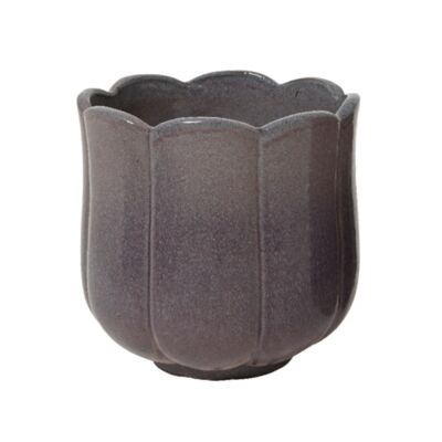 Osłonka z terakoty tulipan śr.32,5 x 33 cm lila