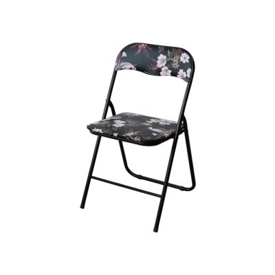Krzesełko składane Flower black czarne