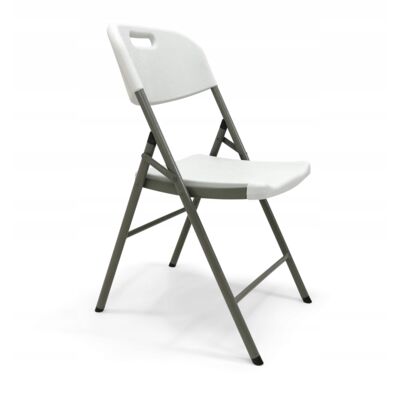 Krzesło składane 47 x 58 x h 87 cm białe Party