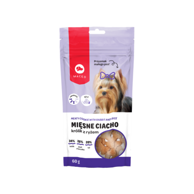 Przysmak dla psa królik z ryżem 60 g Maced