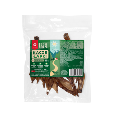 Przysmak dla psa 100% NATURA kacze łapki 100 g Maced