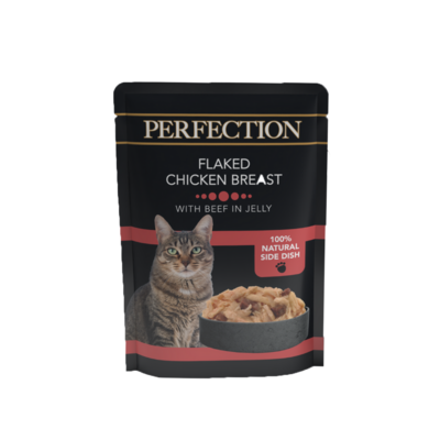 Karma mokra dla kota pierś z kurczaka z wołowiną 70 g Perfection