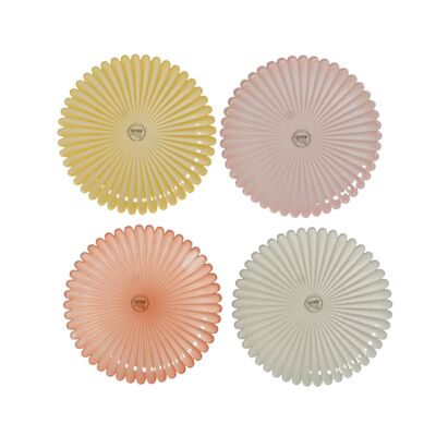 Talerzyk śniadaniowy szklany 21 cm różne kolory 1 szt.