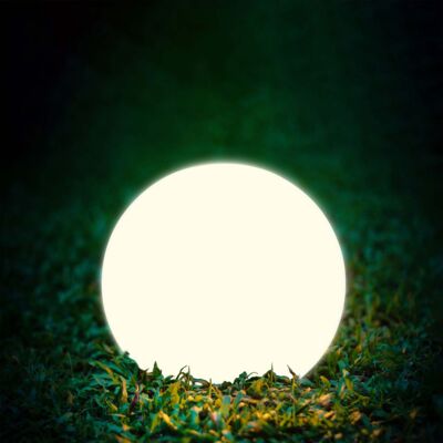 Lampa solarna LED KULA biała 20 cm 4000K