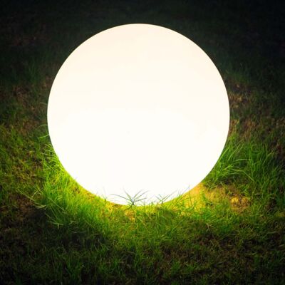 Lampa solarna LED KULA biała 30 cm 4000K