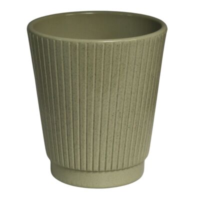 Osłonka storczyk vertical 13 cm kamienny zielony