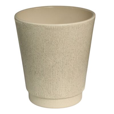 Osłonka storczyk arche 13 cm kamienny beż