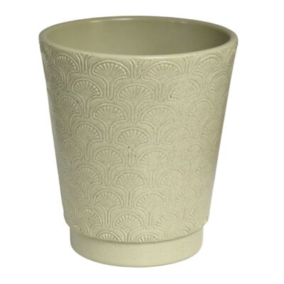 Osłonka storczyk peacock 13 cm kamienny zielony