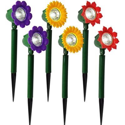 Lampka solarna kwiatek 9 x 36 cm różne kolory 1 szt.