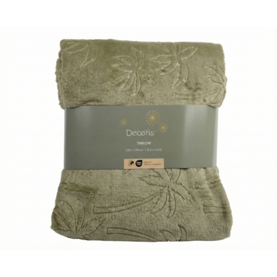 Narzuta w palmy 170 x 130 cm zielona